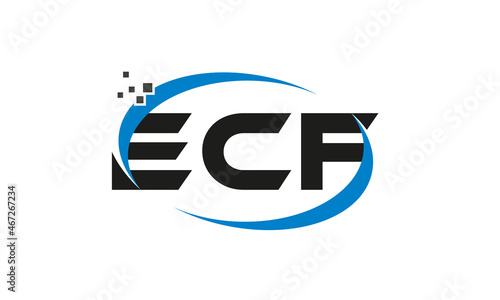 dots or points letter ECF technology logo designs concept vector Template Element photo