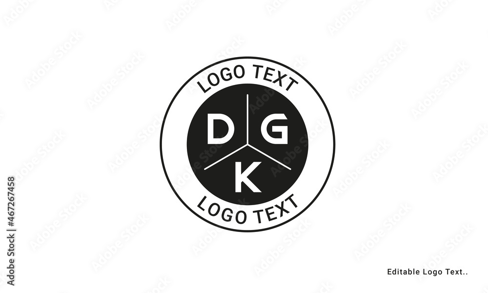 Vintage Retro DGK Letters Logo Vector Stamp	
