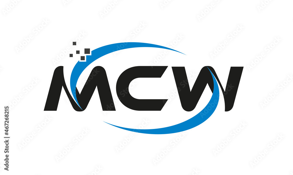 dots or points letter MCW technology logo designs concept vector Template Element dots or points letter MCW technology logo designs concept vector Template Element