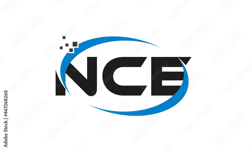 dots or points letter NCE technology logo designs concept vector Template Element dots or points letter NCE technology logo designs concept vector Template Element