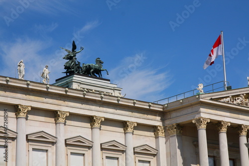 Nationalrat. Austrian Parliament building. Sculpture. Vienna, Austria