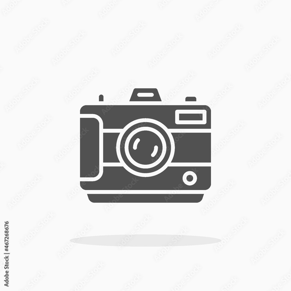 Camera Photo icon. Solid Glyph style. Vector illustration. Enjoy this icon for your project.