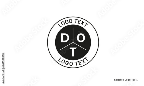 Vintage Retro DOT Letters Logo Vector Stamp 