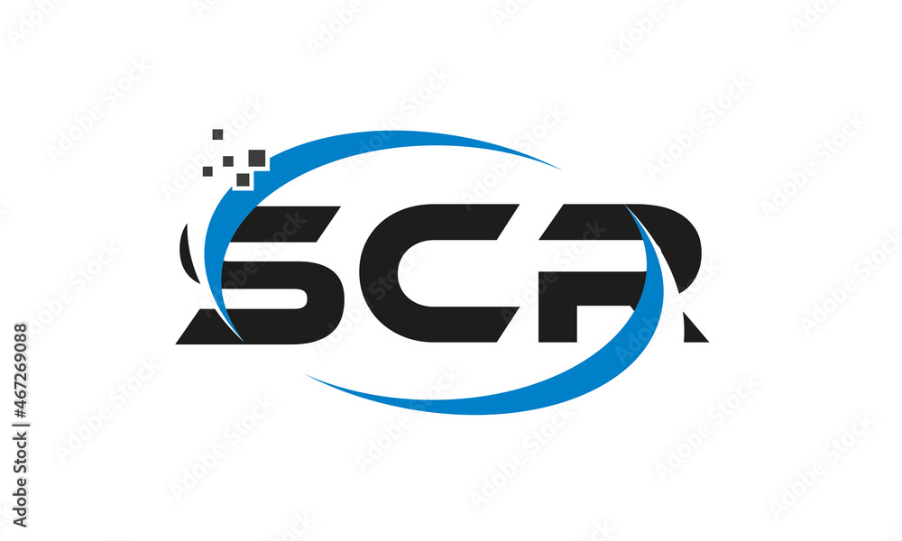 dots or points letter SCR technology logo designs concept vector Template Element dots or points letter SCR technology logo designs concept vector Template Element