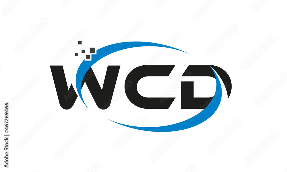 dots or points letter WCD technology logo designs concept vector Template Element dots or points letter WCD technology logo designs concept vector Template Element