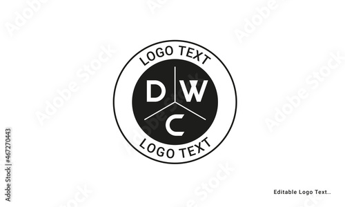Vintage Retro DWC Letters Logo Vector Stamp 