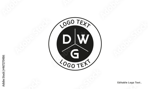 Vintage Retro DWG Letters Logo Vector Stamp 