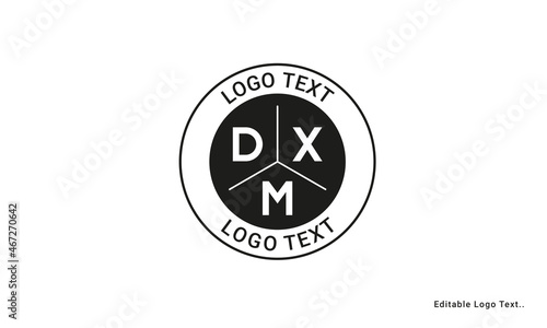 Vintage Retro DXM Letters Logo Vector Stamp 