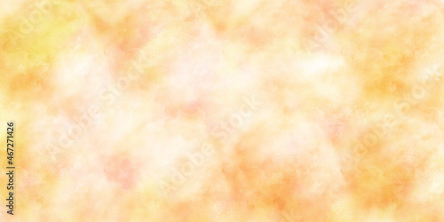 明るいオレンジの暖色系イメージ水彩背景