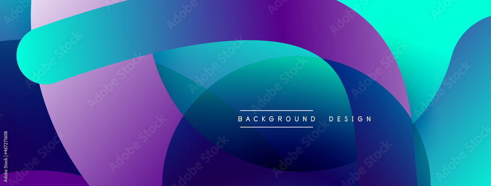 Abstract overlapping lines and circles geometric background with gradient colors Abstract overlapping lines and circles geometric background with gradient colors