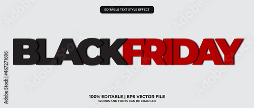 Black friday editable text effect. Black Friday theme style.