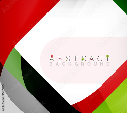 Abstract square shape with overlapping waves, minimal geometric background. Vector Illustration For Wallpaper, Banner, Background, Landing Page