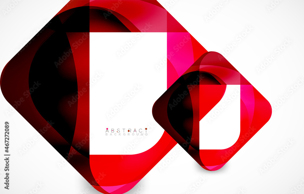 Minimal background. Abstract square shape with round corners created with wavy forms. Vector Illustration For Wallpaper, Banner, Background, Landing Page Minimal background. Abstract square shape with round corners created with wavy forms. Vector Illustration For Wallpaper, Banner, Background, Landing Page