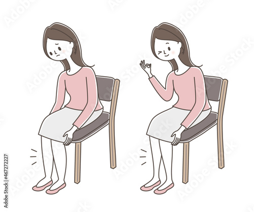 若い女性の足のむくみビフォーアフター