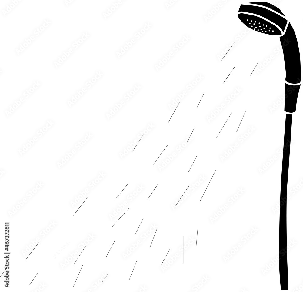 シャワーのシルエット素材 Stock Vector Adobe Stock