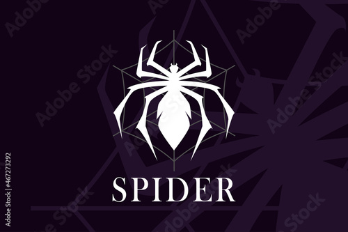 Spider Man Insect Arthropod symbol logo design silhouette