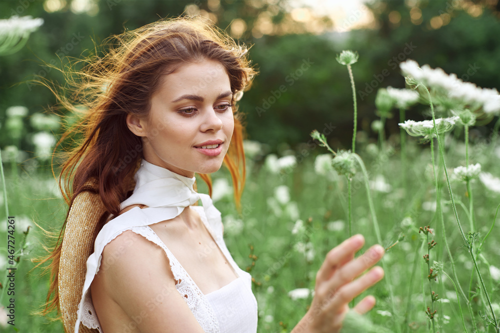 cheerful women in white dress and posing nature luxury cheerful women in white dress and posing nature luxury