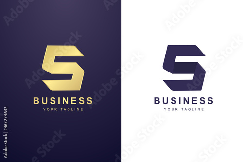 Initial Letter S Logo For Business or Media Company.