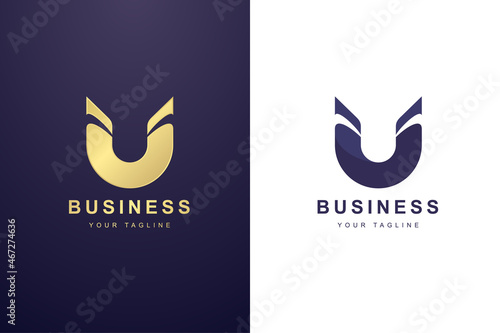 Initial Letter U Logo For Business or Media Company.