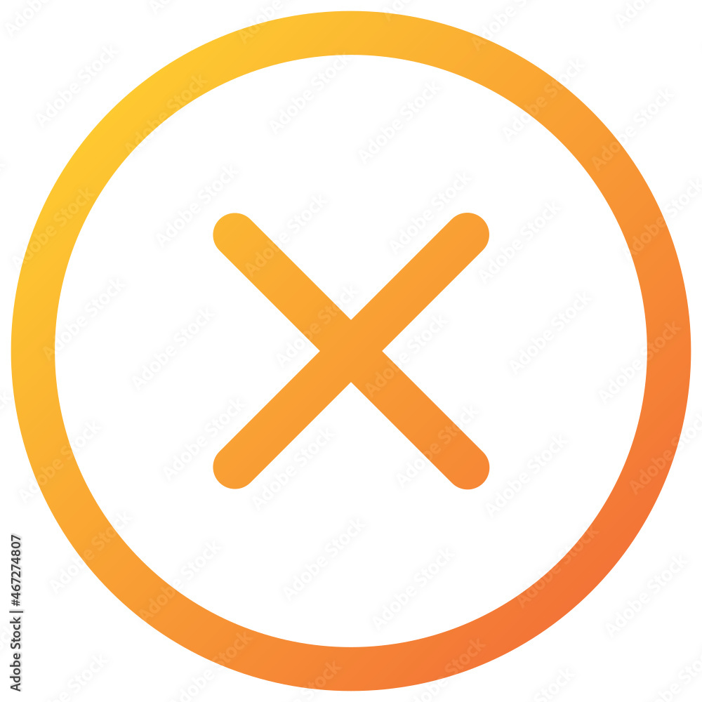 Obraz premium cancel icon