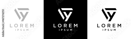 Modern vector graphic of letter Y logo