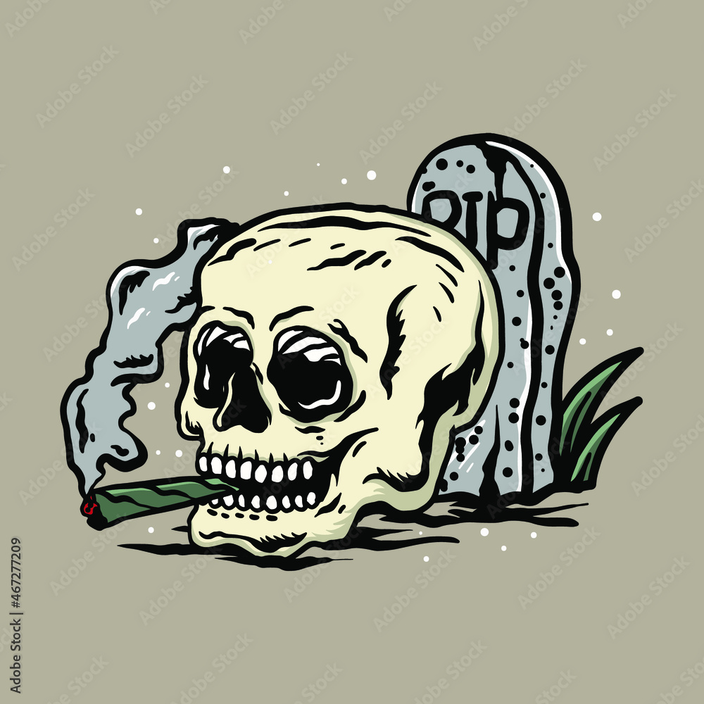 skeleton smoke illustration skeleton smoke illustration