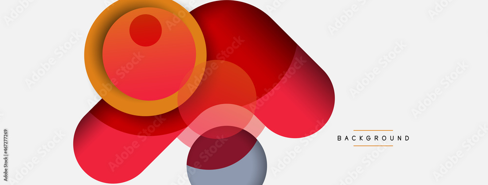 Vector round shapes circles minimal geometric background. Vector illustration for wallpaper banner background or landing page Vector round shapes circles minimal geometric background. Vector illustration for wallpaper banner background or landing page