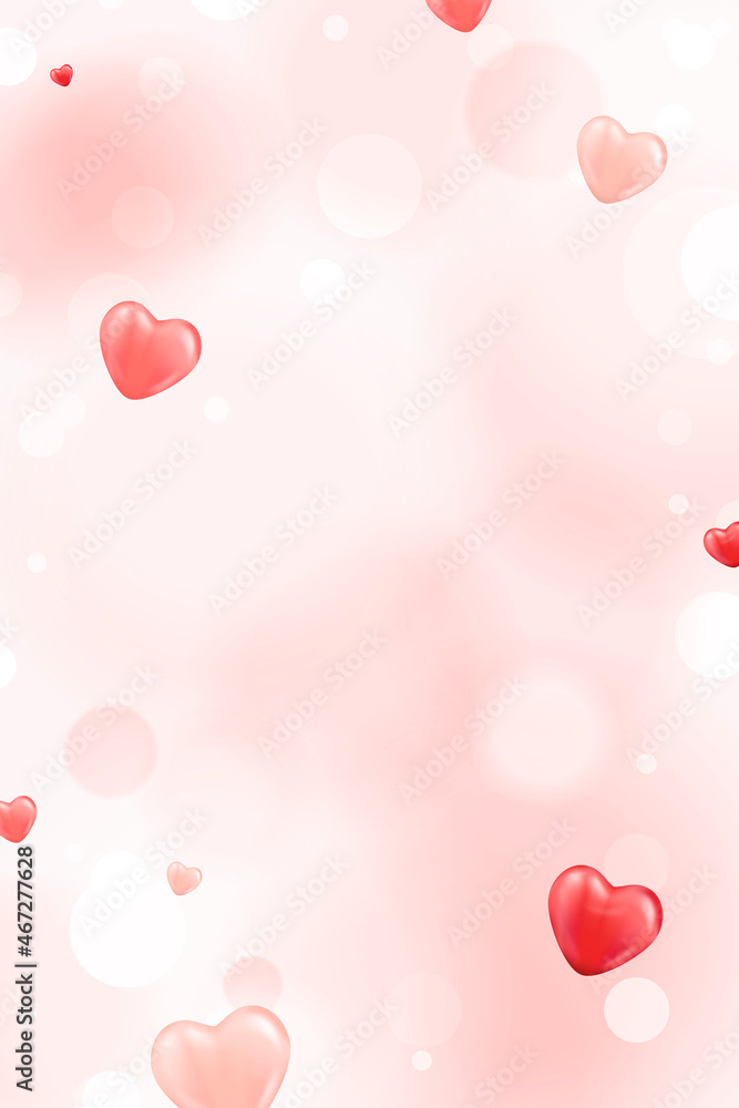Little red heart background vector