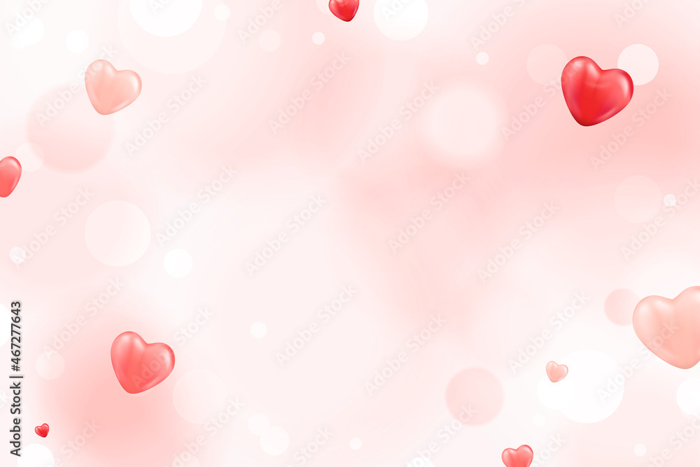 Little red heart background vector