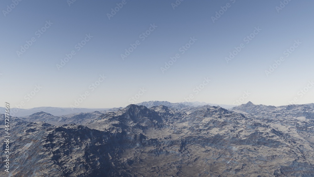 view from a beautiful planet, alien planet landscape, science fiction illustration 3d render view from a beautiful planet, alien planet landscape, science fiction illustration 3d render