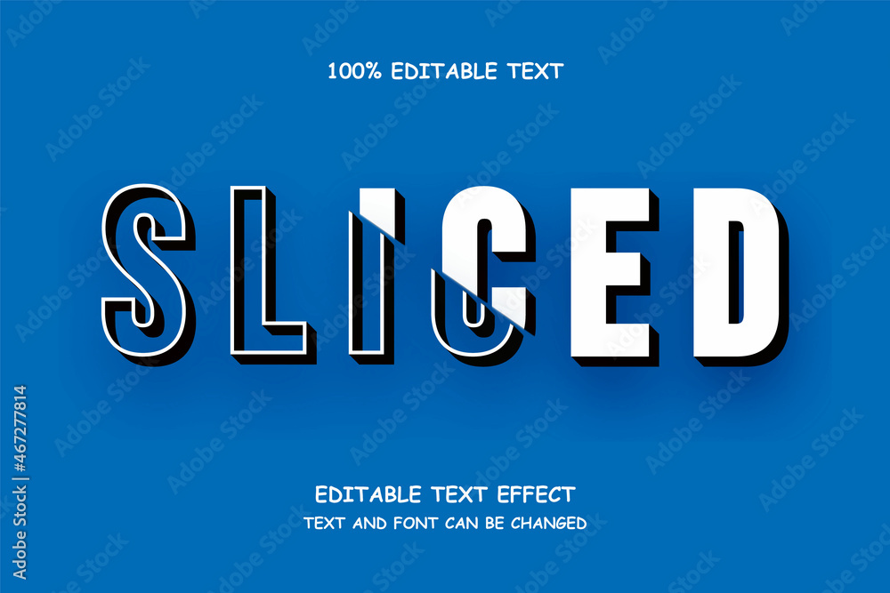 Sliced,3 dimensions editable white dark blue text effect modern shadow slice style Sliced,3 dimensions editable white dark blue text effect modern shadow slice style