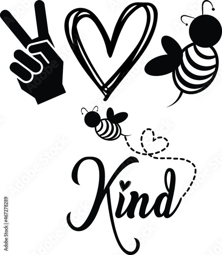 Принти на полотні bee kind