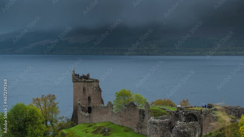 Time Lapse Loch Ness cold gray waters, Scotland, United Kingdom, UK Mist, Rain, Storm
Time Lapse Loch Ness cold gray waters, Scotland, United Kingdom, UK Mist, Rain, Storm