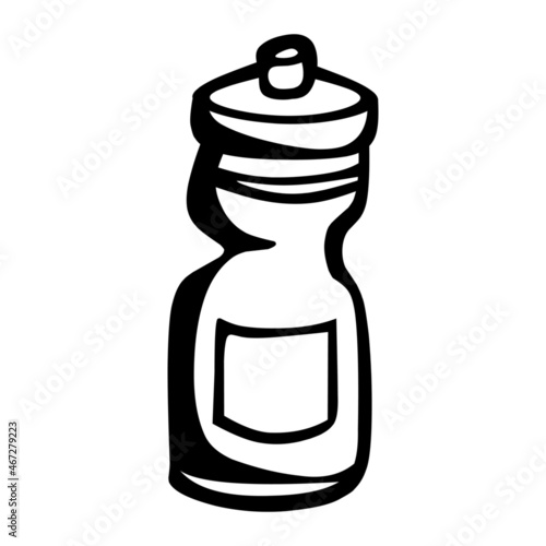 sport drink of sport hand drawn illustration