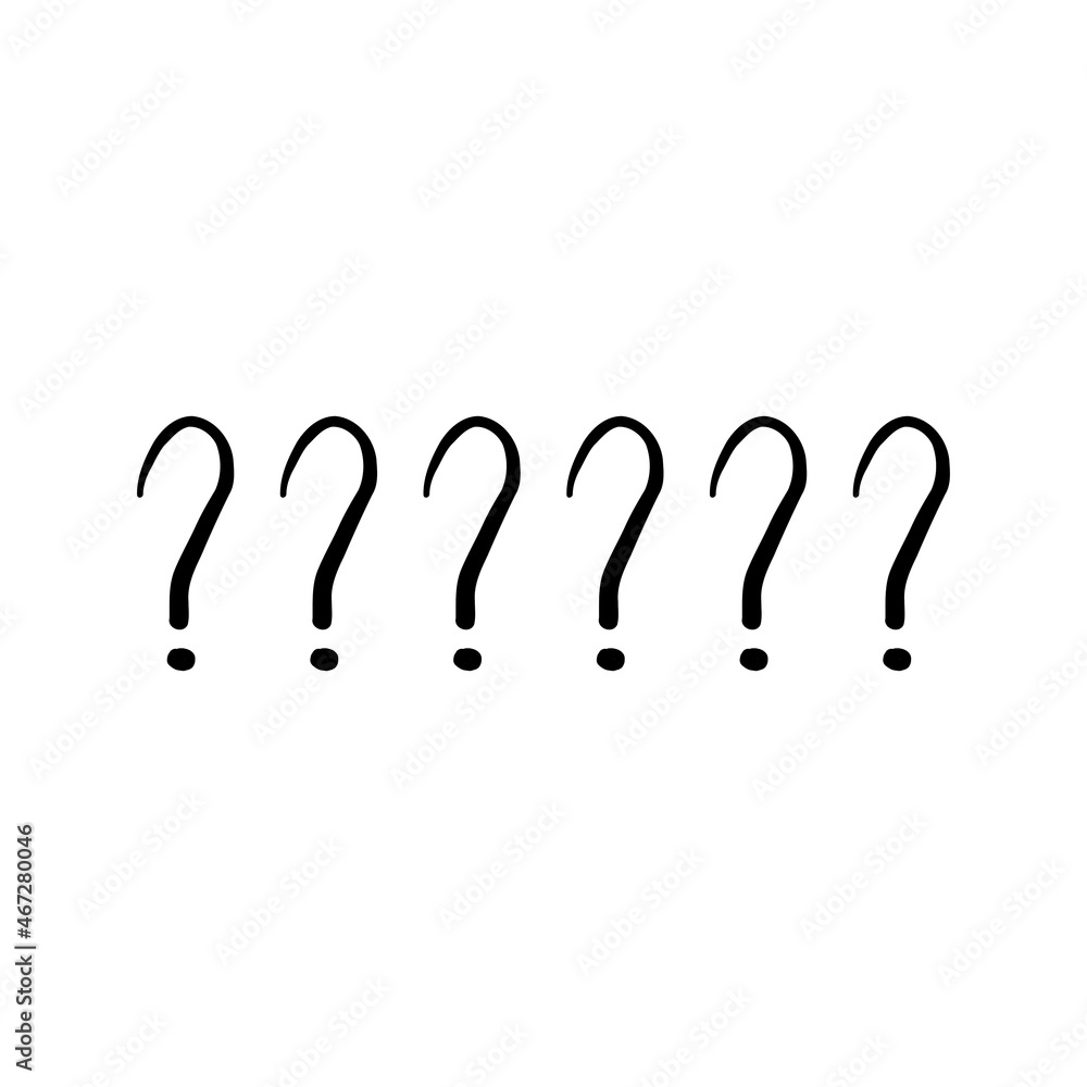 Question Mark Signs with hand drawing style, Perfect for cute sticker, wallpaper, wall sticker, paper wrap, fabric, sticker print, print on t-shirt. Vector illustration and editable file. Question Mark Signs with hand drawing style, Perfect for cute sticker, wallpaper, wall sticker, paper wrap, fabric, sticker print, print on t-shirt. Vector illustration and editable file.