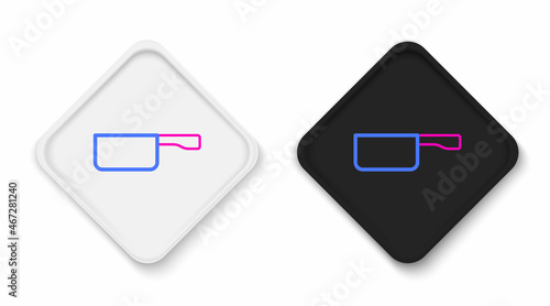 Line Frying pan icon isolated on white background. Fry or roast food symbol. Colorful outline concept. Vector