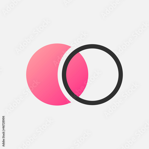 Business logo vector pink and black circle icon design