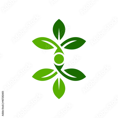Leaf symbol for company logo or icon nature, supplement product, food and many more.