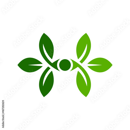 Leaf symbol for company logo or icon nature, supplement product, food and many more. © supergaff