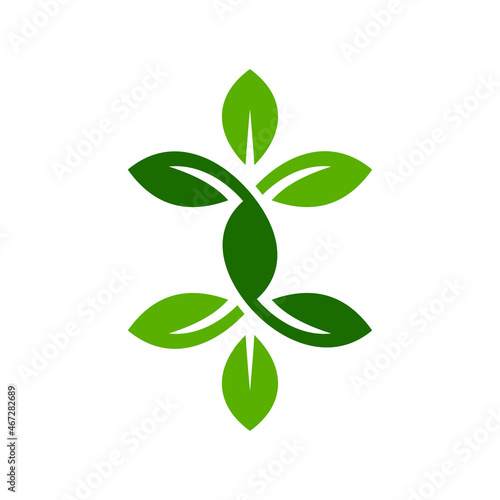 Leaf symbol for company logo or icon nature, supplement product, food and many more.