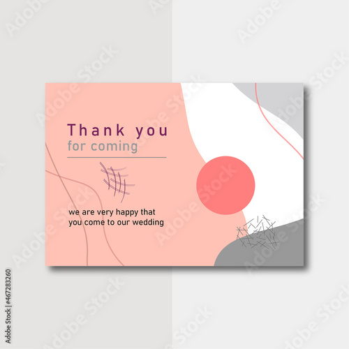 Thank you wedding card template