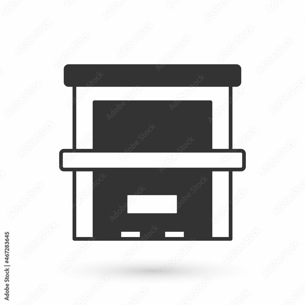 Grey Piano icon isolated on white background. Musical instrument. Vector Grey Piano icon isolated on white background. Musical instrument. Vector