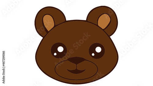 Cute bear face