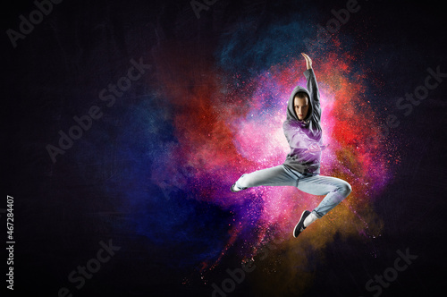 Modern female dancer in action © Sergey Nivens