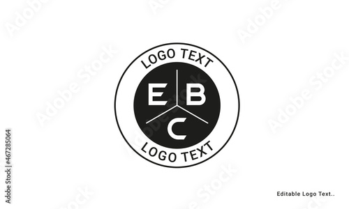 Vintage Retro EBC Letters Logo Vector Stamp 