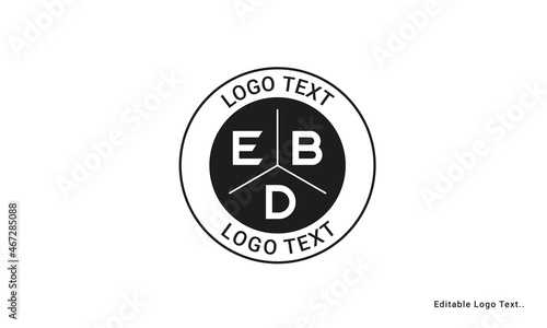 Vintage Retro EBD Letters Logo Vector Stamp 