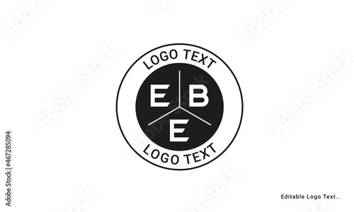 Vintage Retro EBE Letters Logo Vector Stamp 