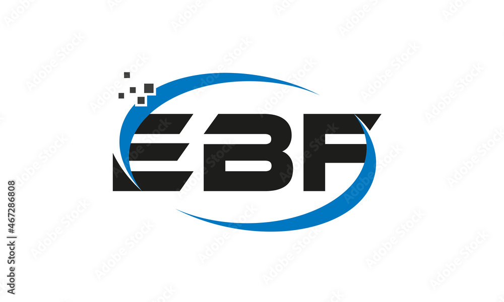 dots or points letter EBF technology logo designs concept vector Template Element dots or points letter EBF technology logo designs concept vector Template Element