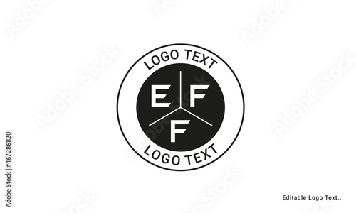 Vintage Retro EFF Letters Logo Vector Stamp 