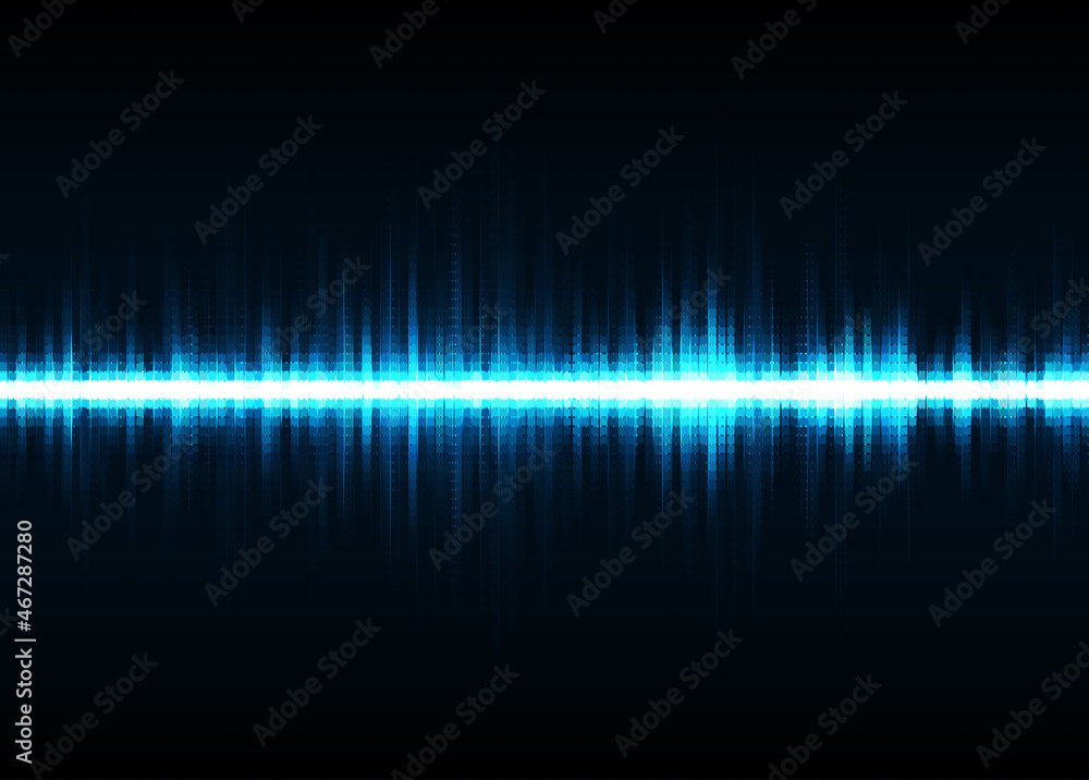 Sound waves oscillating glow light, Abstract technology background Sound waves oscillating glow light, Abstract technology background